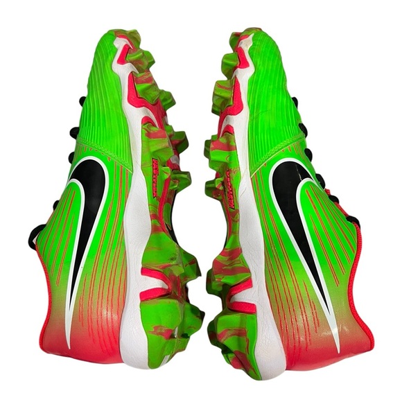 Nike Red Neon GreenFastFlex Softball Soccer Cleats Size 8 - Picture 2 of 8